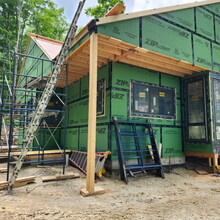Custom built home under construction in Dorset, Vermont